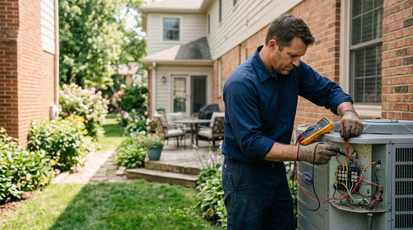 HVAC technician working near San Fernando, CA